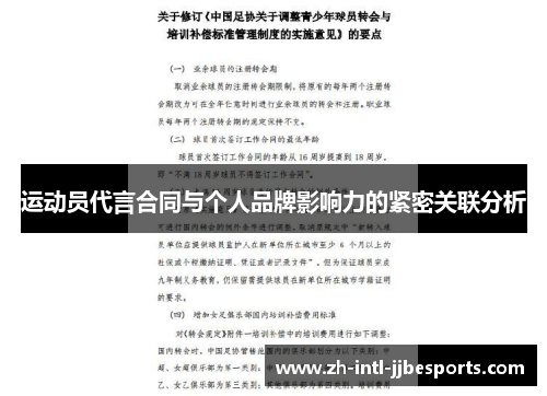 运动员代言合同与个人品牌影响力的紧密关联分析